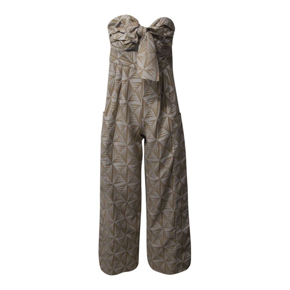 Johanna Ortiz Javari Jumpsuit in Natural Cream Cotton